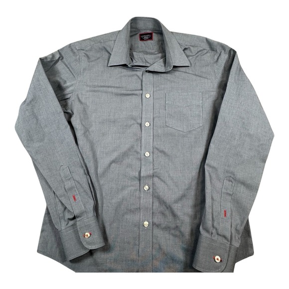 Untuckit Pio Cesare Mens M‎ Blue Gray Slim Long Sleeve Shirt - Picture 1 of 6